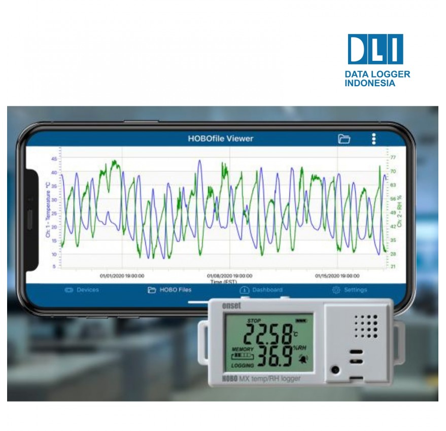 HOBO Bluetooth Low Energy Temperature/Relative Humidity Data Logger